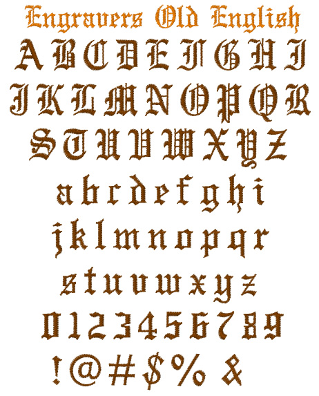 Old English Fonts 85