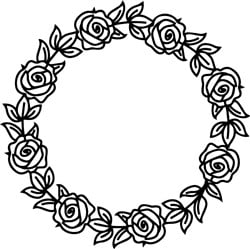 Rose Wreath SVG Cut File At EmbroideryDesigns EmbroideryDesigns