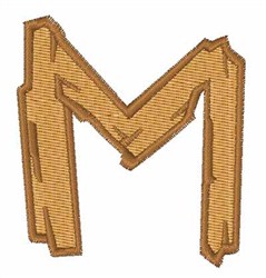 Wood Plank Font M embroidery design