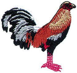 Dakota collectibles embroidery design game cock 241 inches h x 246
