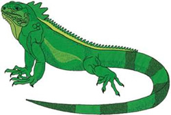 Dakota collectibles embroidery design iguana 698 inches h x 1056
