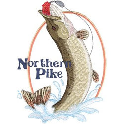 Northern Pike embroidery design