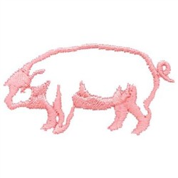 pig outline embroidery dakota collectibles annthegran designs roll larger zoom