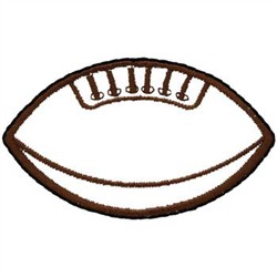 Dakota Collectibles Embroidery Design: Rugby Ball Outline 2.14 inches H