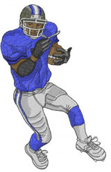 Datastitch embroidery design football player 691 inches h x 442 inches w Datastitch embroidery design football player 691 inches h x 442 inches w