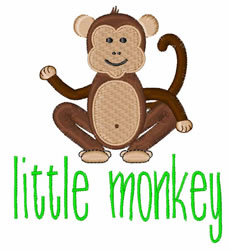Little Monkey embroidery design