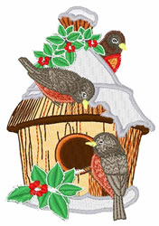 Winter Birds embroidery design