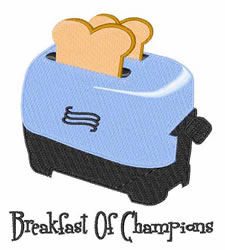 Breakfast Of Champions embroidery design