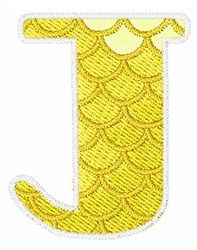 Mermaid Scales J embroidery design