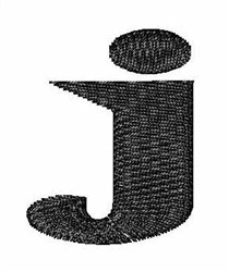 Latin Wide Font j embroidery design