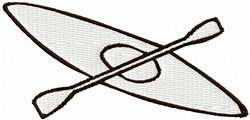 Embroidery Pictures Embroidery Design: Kayak 1.59 inches H x 3.35 