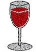 Champagne broderie free embroidery design wine glass 232 inches h x 1 Champagne broderie free embroidery design wine glass 232 inches h x 1