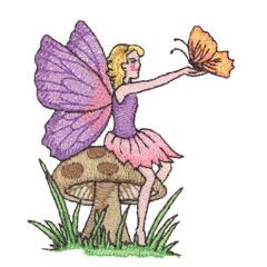 Great Notions Embroidery Design MYLAR FAIRY 456 inches H x 398 inches W