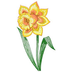 Gunold embroidery design daffodil 580 inches h x 319 inches w Gunold embroidery design daffodil 580 inches h x 319 inches w