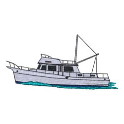 Trawler embroidery design