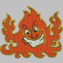 Logopunch embroidery design flames 256 inches h x 257 inches w Logopunch embroidery design flames 256 inches h x 257 inches w