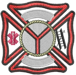 Fire Crest embroidery design