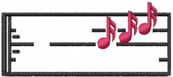 Music Notes embroidery design
