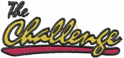 The Challenge embroidery design