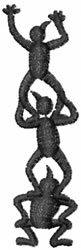 Three Guys Standing embroidery design