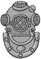 Diver helmet embroidery design