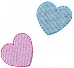 Two Hearts embroidery design