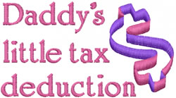 Tax Deduction embroidery design