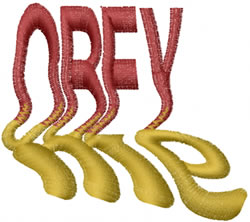 Obey Me embroidery design