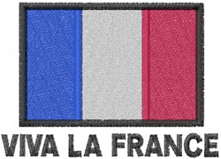 Viva La France embroidery design