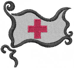 Red Cross Flag embroidery design