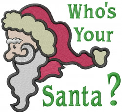 Whos Your Santa? embroidery design