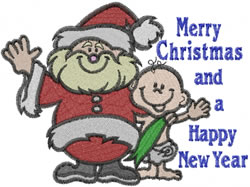 Happy Holidays embroidery design