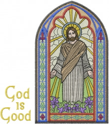 God is Good embroidery design