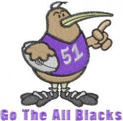 All Blacks embroidery design