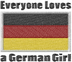 German girl embroidery design