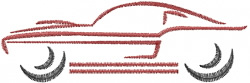 Classic Sports Car embroidery design