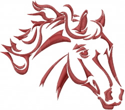 Thoroughbred Head embroidery design
