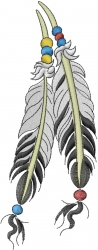 Native American Feathers embroidery design