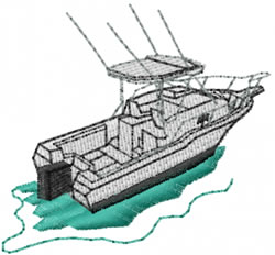 Fishing Boat Embroidery Machine Designs