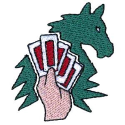 Oklahoma embroidery embroidery design horse racing 200 inches h x 1