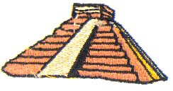 Mayan Ruins embroidery design