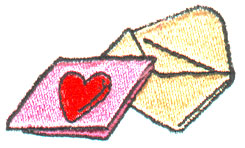 Envelope embroidery design