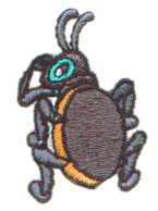 Beetle embroidery design
