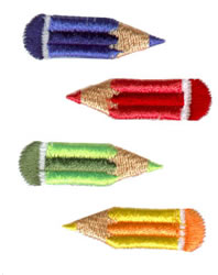 Colored Pencils embroidery design