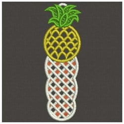 Fsl Pineapple Bookmark Embroidery Design Embroiderydesigns