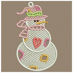 Wind bell embroidery embroidery design snowman free standing lace 227