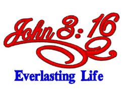 John 3:16 embroidery design