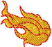 Flames embroidery design