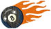 Flaming 8 Ball embroidery design