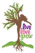 Live Love Grow embroidery design